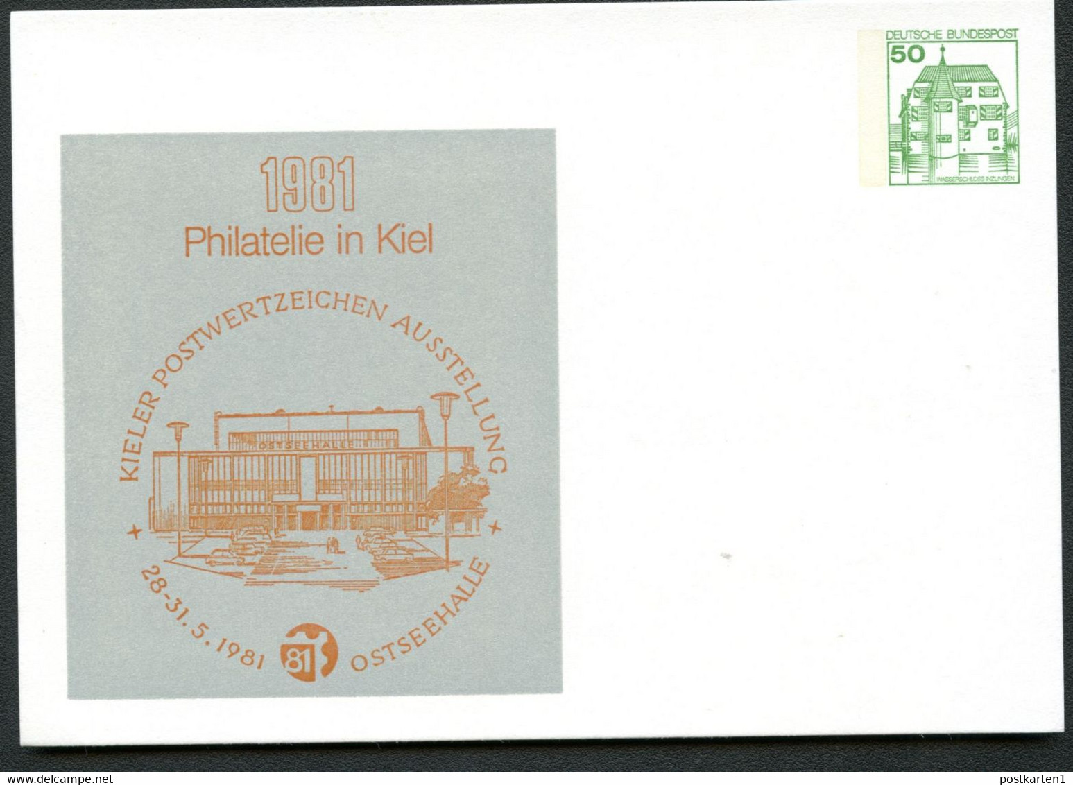 Bund PP104 D2/028 OSTESEEHALLE KIEL 1981 - Cartes Postales Privées - Neuves