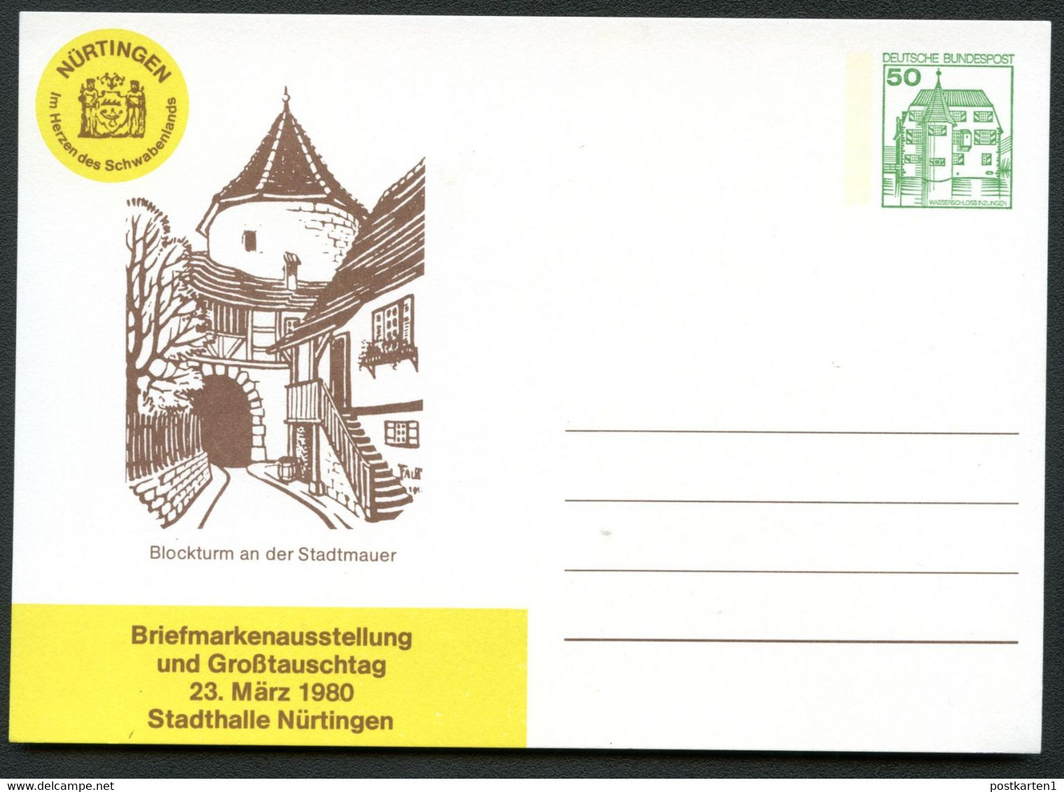 Bund PP104 D2/043 BLOCKTURM An Der Stadtmauer NÜRTINGEN 1980 - Cartoline Private - Nuovi