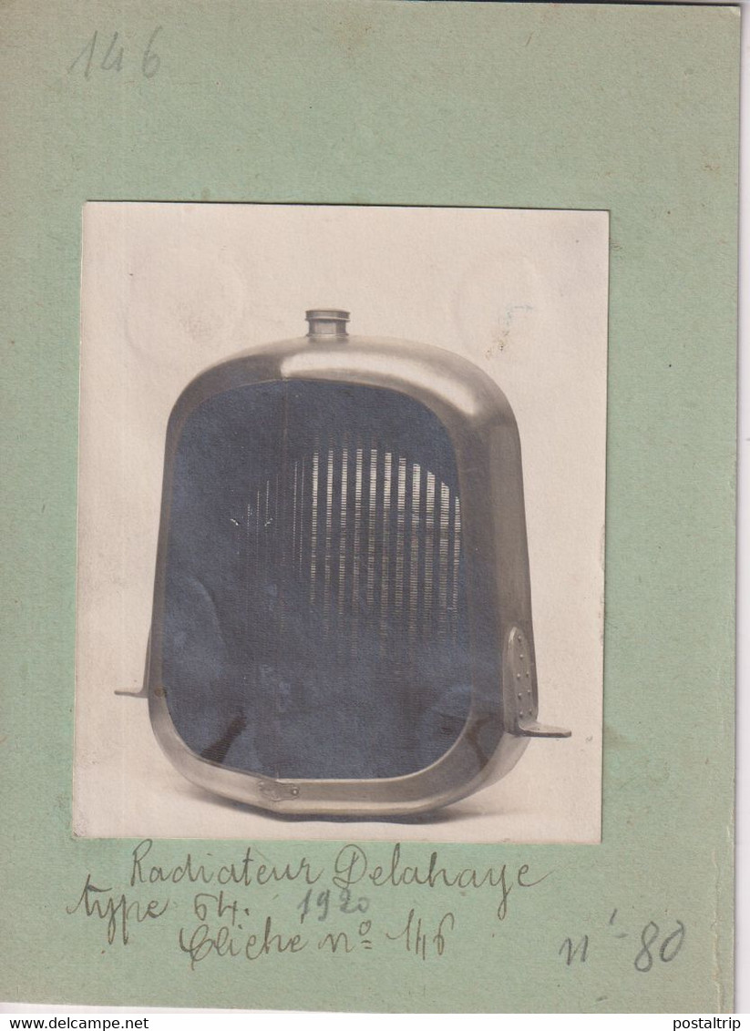 DELAHAYE  RADIATEUR DELAHAYE  TYPE 64 1920   13*10CM CAR COCHES Bryan Goodman Collection - Coches