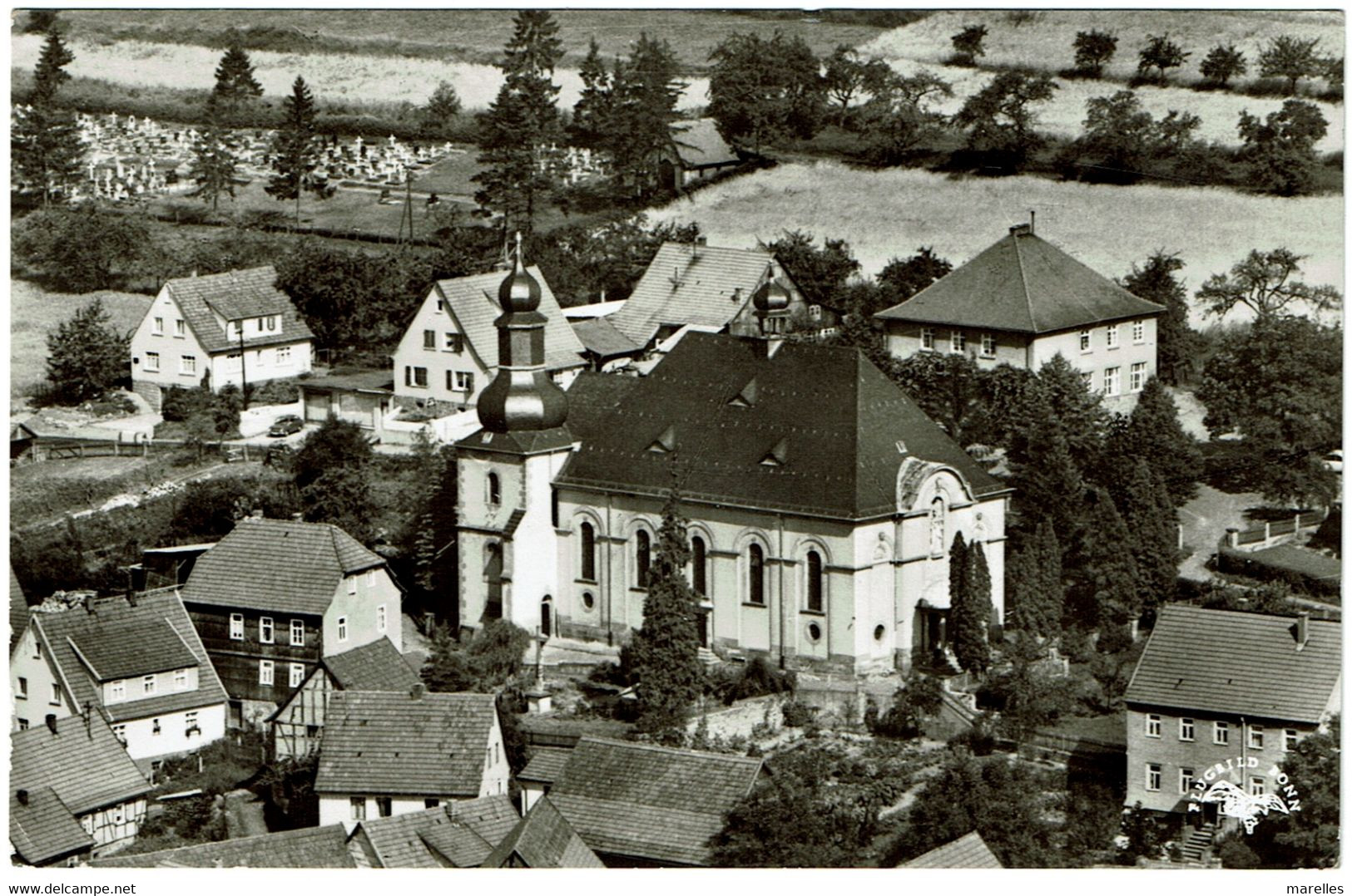 CPSM Allemagne Kath. Kirche Herolz Kr. Schluchtern, Timbre 1969 - Schlüchtern