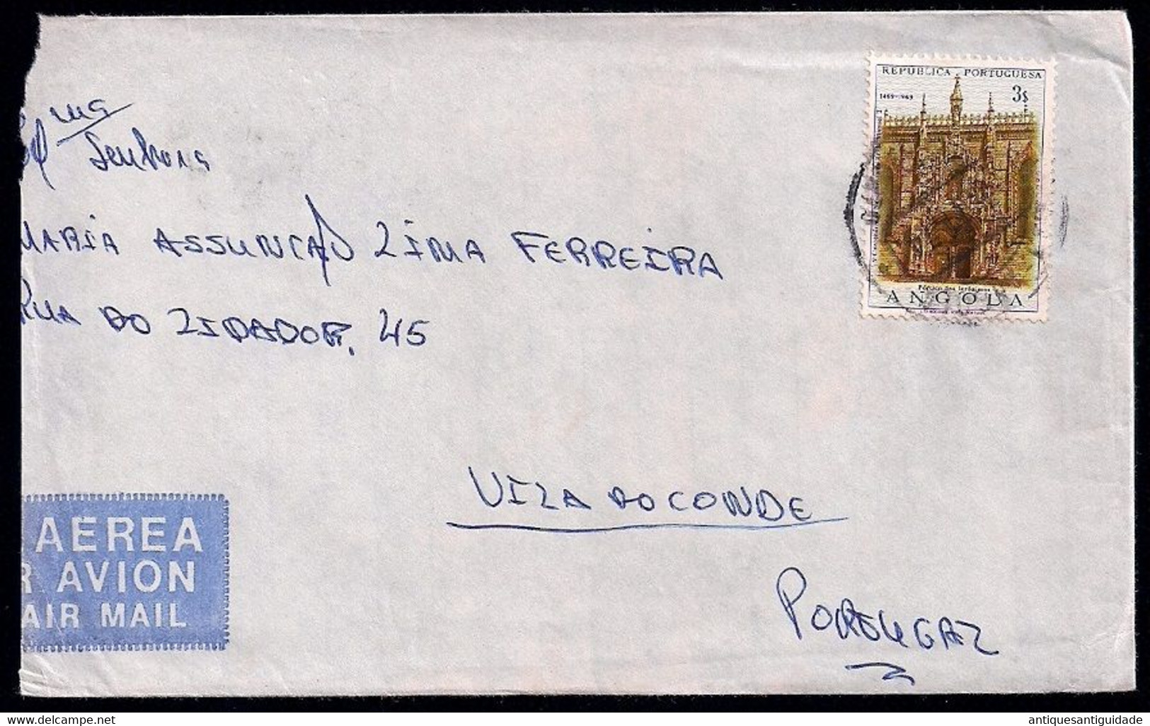 Angola -  Airmail to Vila Do Conde Portugal. - Covers & Documents