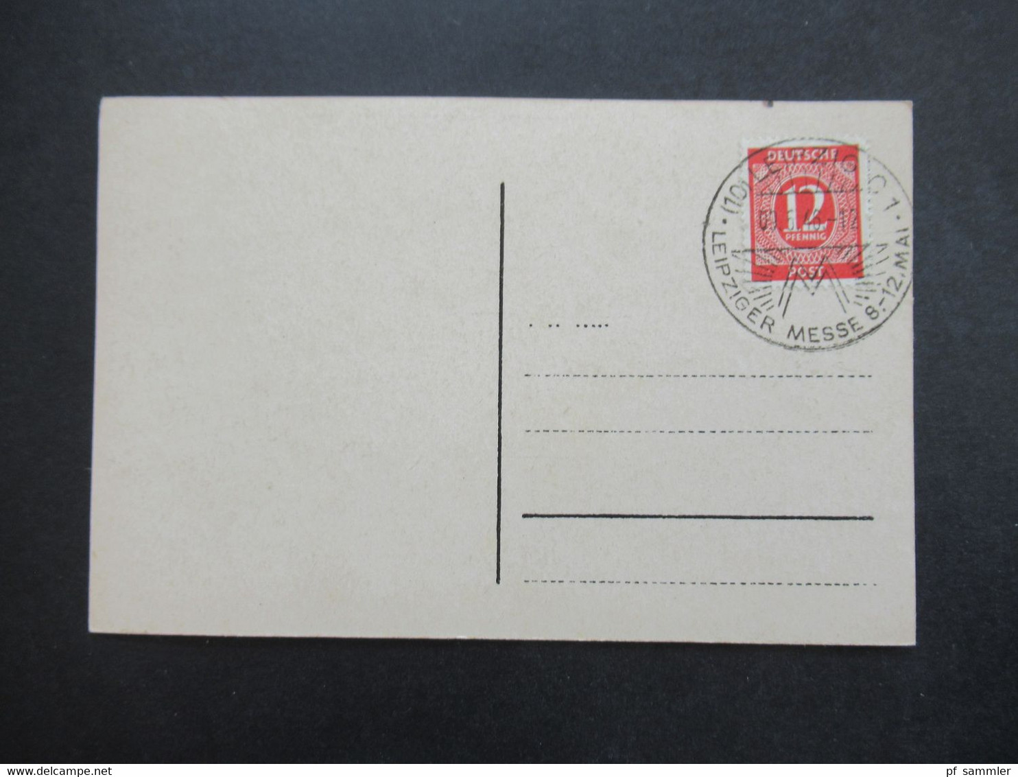 All. Besetzung Kontrollrat 1946 AK Leipzig Völkerschlachtdenkmal Mit Sonderstempel Leipziger Messe - Leipzig