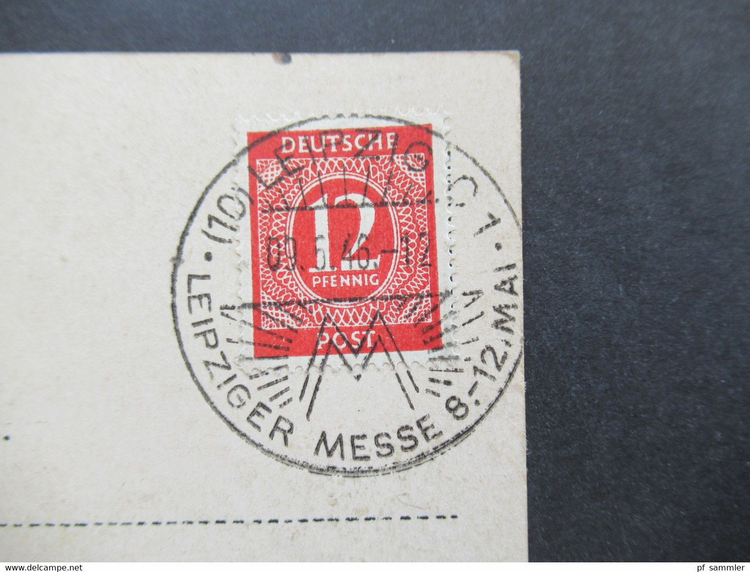 All. Besetzung Kontrollrat 1946 AK Leipzig Völkerschlachtdenkmal Mit Sonderstempel Leipziger Messe - Leipzig