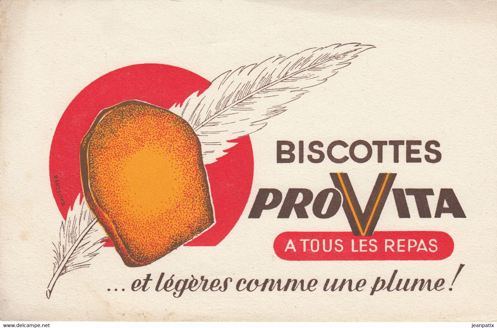 BUVARD & BLOTTER - Biscottes PROVITA - Illustration Plume - Biscottes