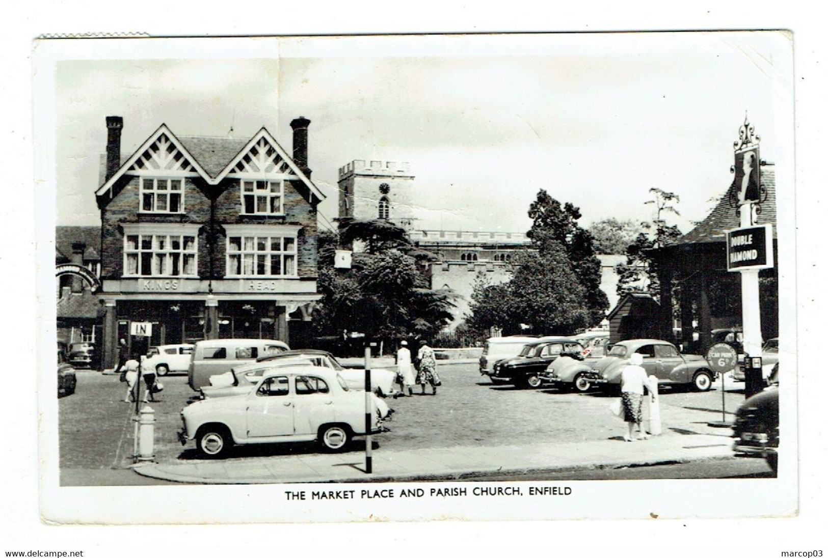 ANGLETERRE The Market Place And Parish Church ENFIELD Plan Peu Courant - Middlesex