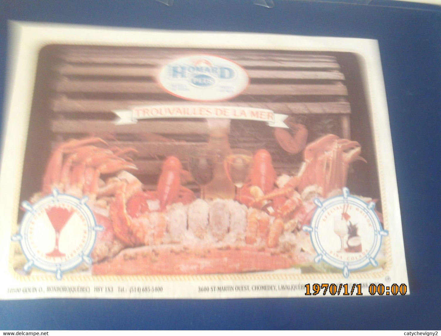 SET TABLE PUBLICITAIRE HOMARD+ TROUIVAILLE DE LA MER - Company Logo Napkins