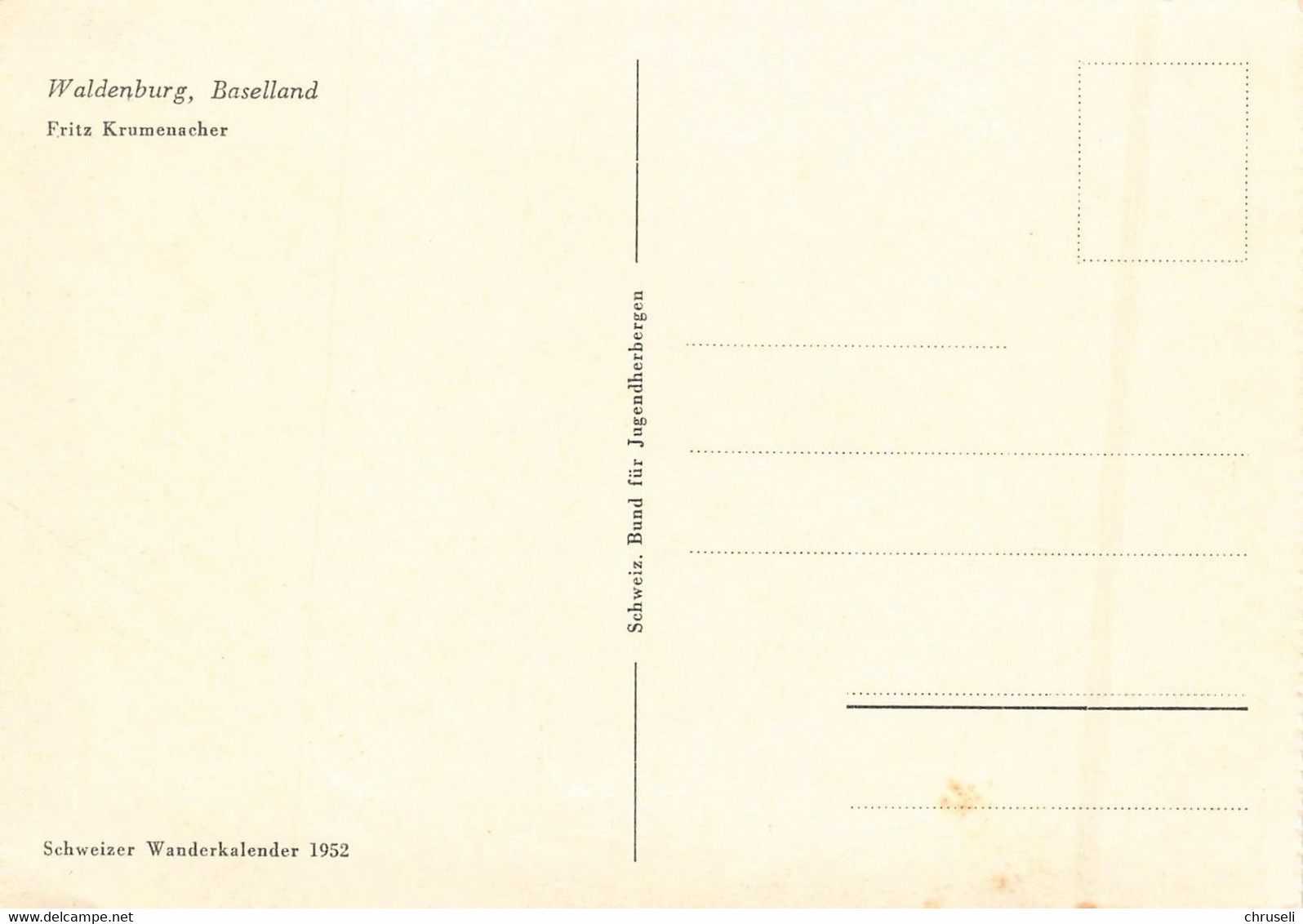 Waldenburg  Künstlerkarte Fritz Krumenacher - Waldenburg