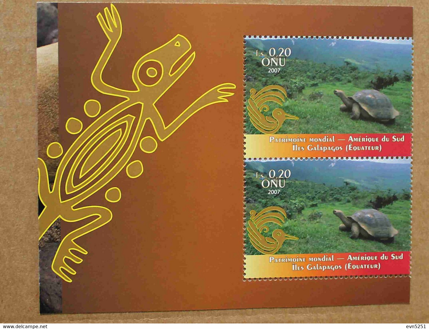 Ge07-02 : Nations-Unies (Genève) / Patrimoine Mondial - Tortue Géante Des îles Galapagos - Nuovi