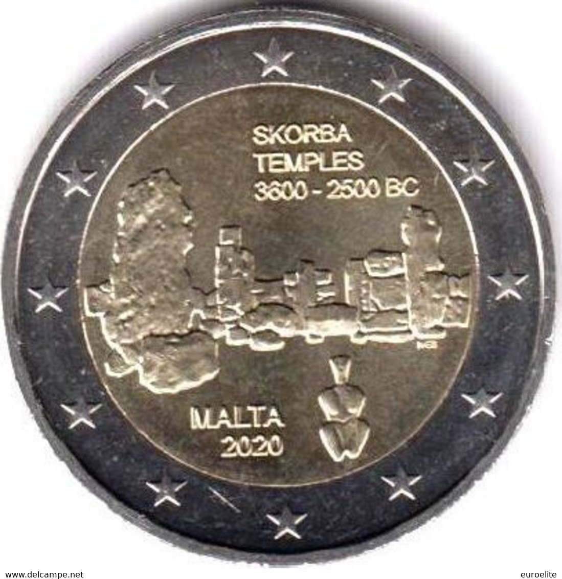 2 EURO Malta 2020 - “Templi Di Skorba” - Malta