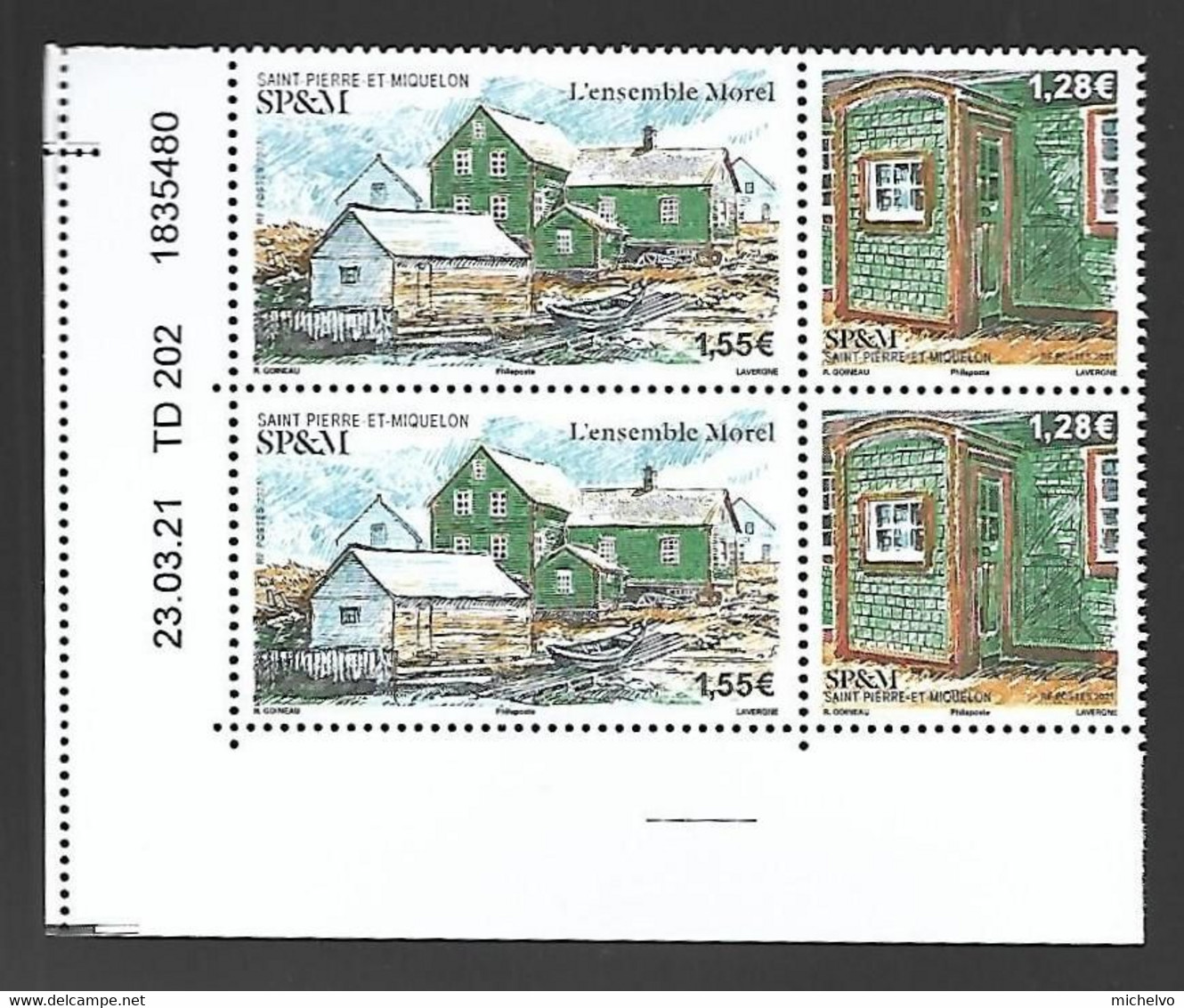 SP & M 2021 - Yv N° 1261 & 1262 ** Ensemble Morel (Diptyque) - Unused Stamps