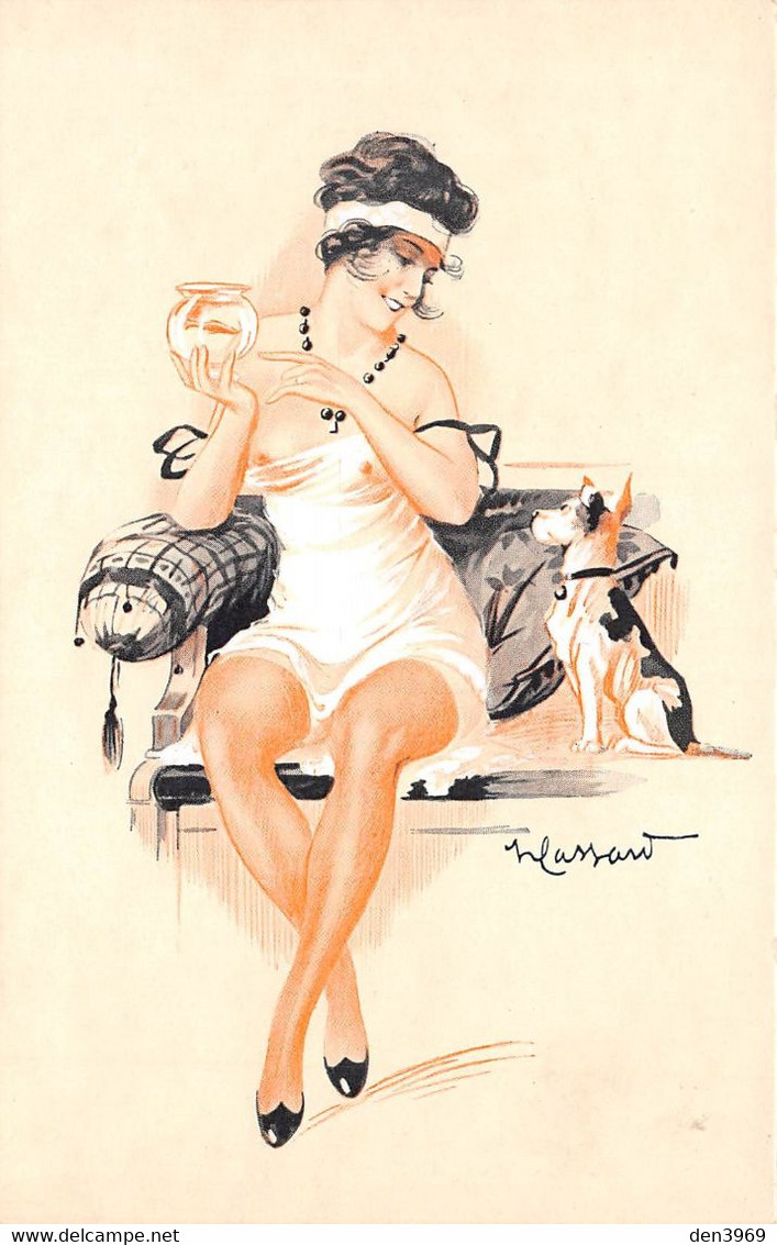 Illustrateur LASSARD !!?? - Pin-up, Nu Dessiné - Nuisette, Bas Jarretelles Et Talons Hauts - Lot De 5 Cp (voir 10 Scans) - Pin-Ups