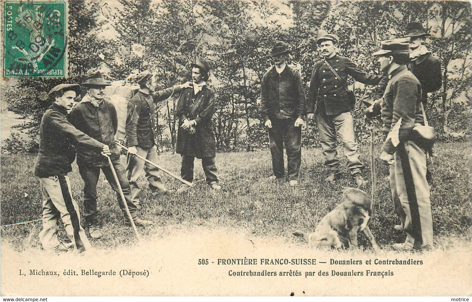 FRONTIERE FRANCO-SUISSE - Douaniers Et Contrebandiers, Arrestation. - Douane