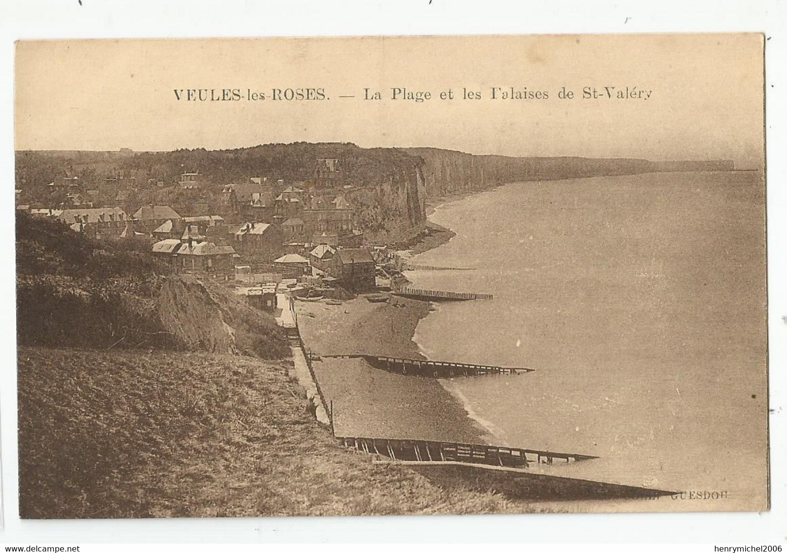 76 Veules Les Roses La Plage Et Les Falaises De St Valéry - Veules Les Roses