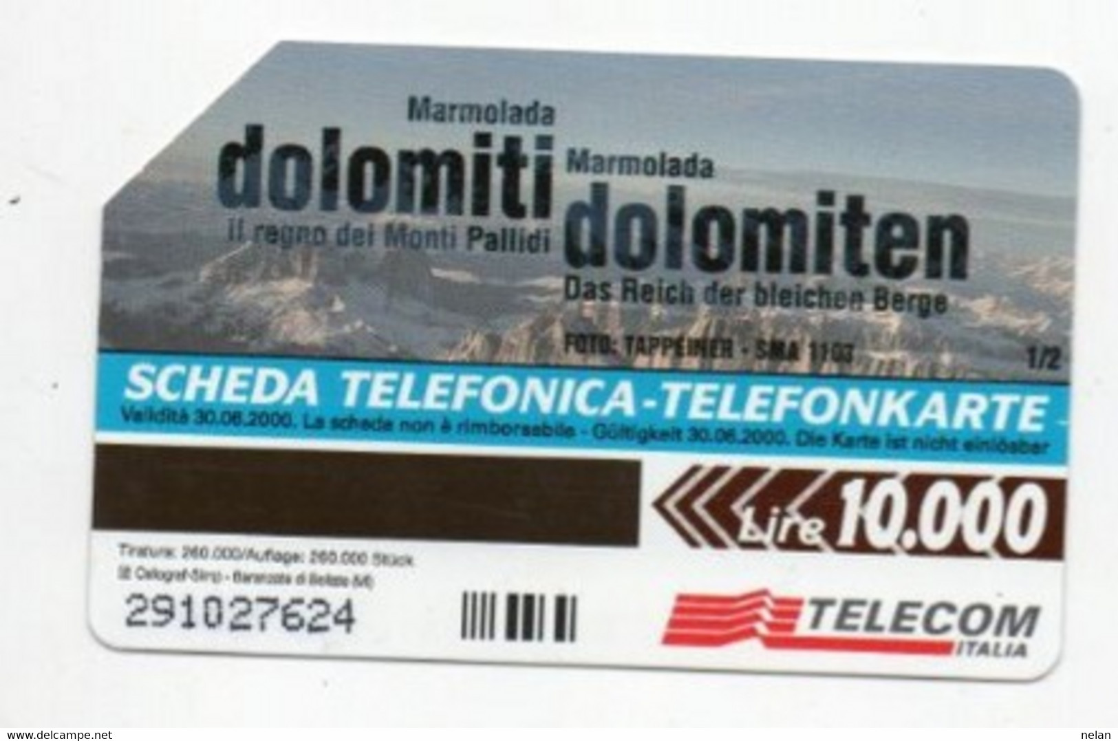 SCHEDA TELEFONICA - PHONE CARD - ITALIA - TELECOM - DOLOMITI - Montagne