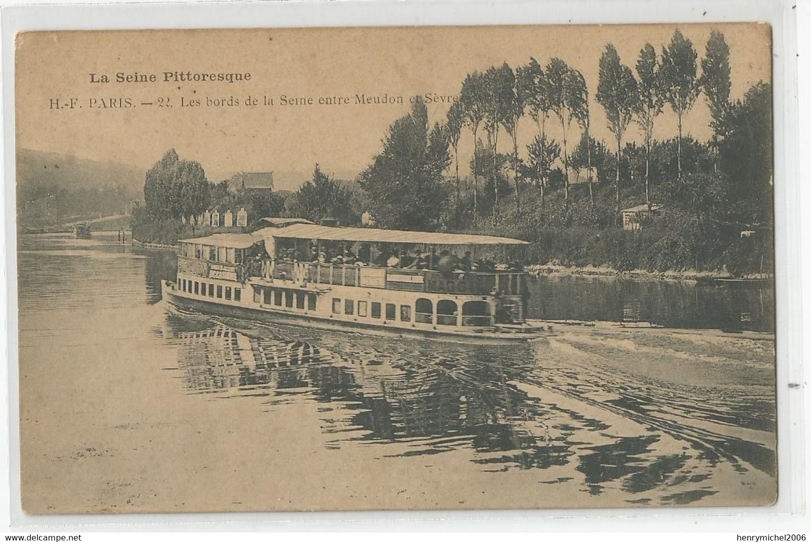 92 Bateau Entre Meudon Et Sèvres ,les Bords De La Seine Pittoresque - Meudon