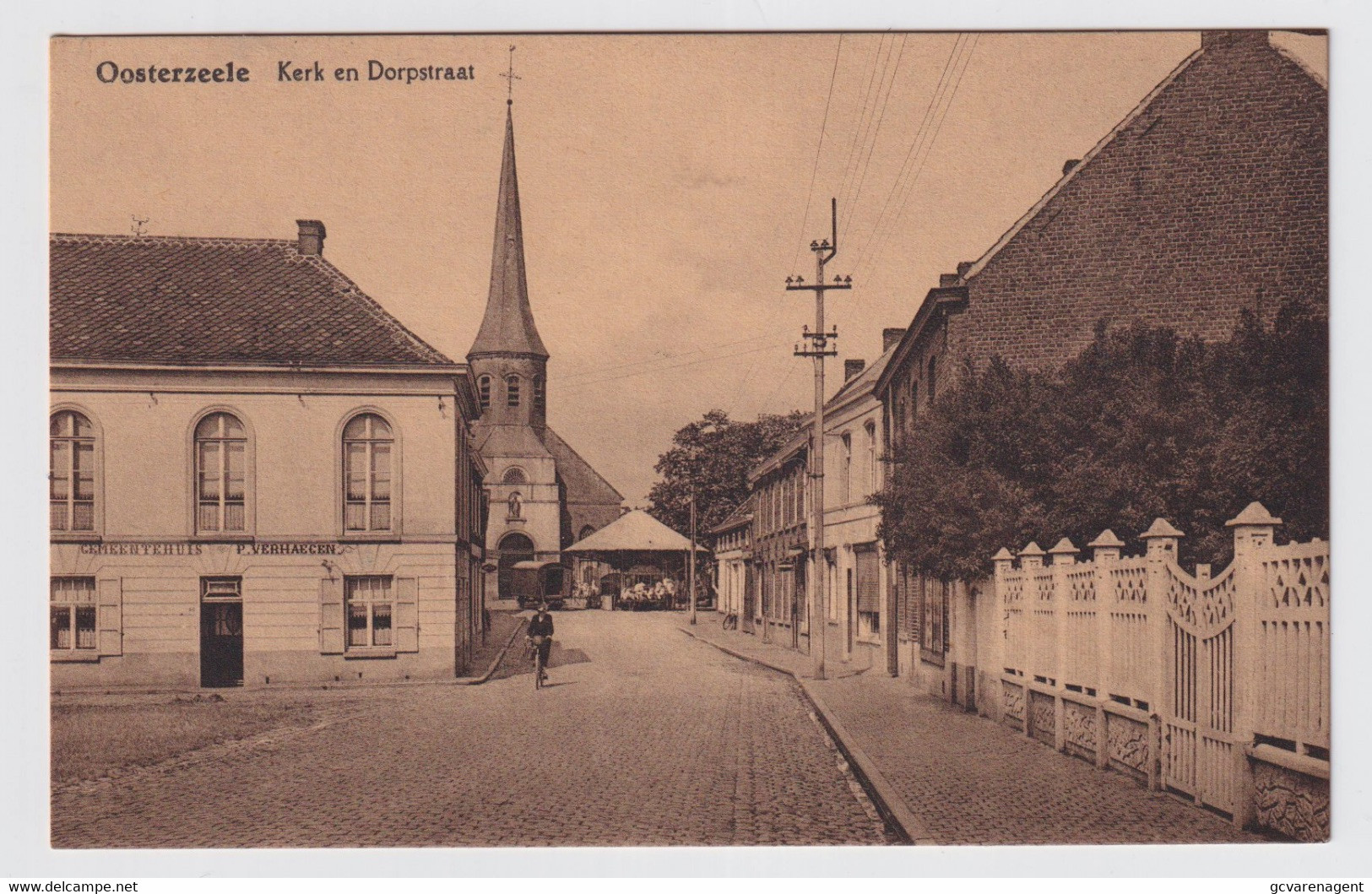 OOSTERZELE  KERK EN DORPSTRAAT - Oosterzele