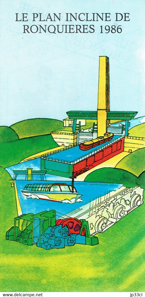 Ancien Dépliant Sur Le Plan Incliné De Ronquières (1986) - Toeristische Brochures