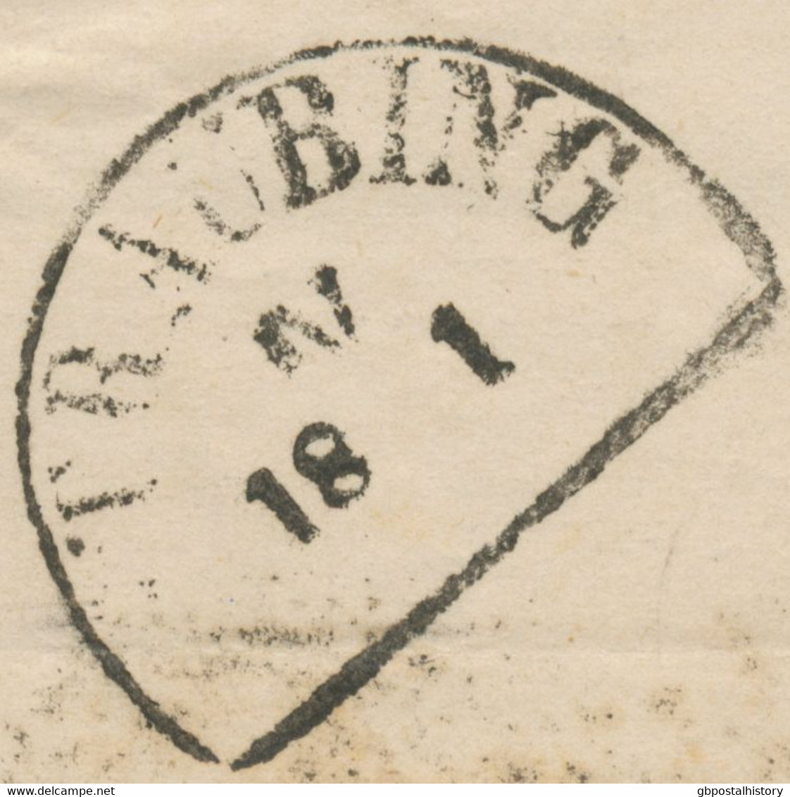 GB 1871 Superb Cover To BAVARIA With One Of The Rarest Plates QV LE Pl.142 (3x, SF, SG, SH) Tied By Duplex HULL / 383 - Lettres & Documents