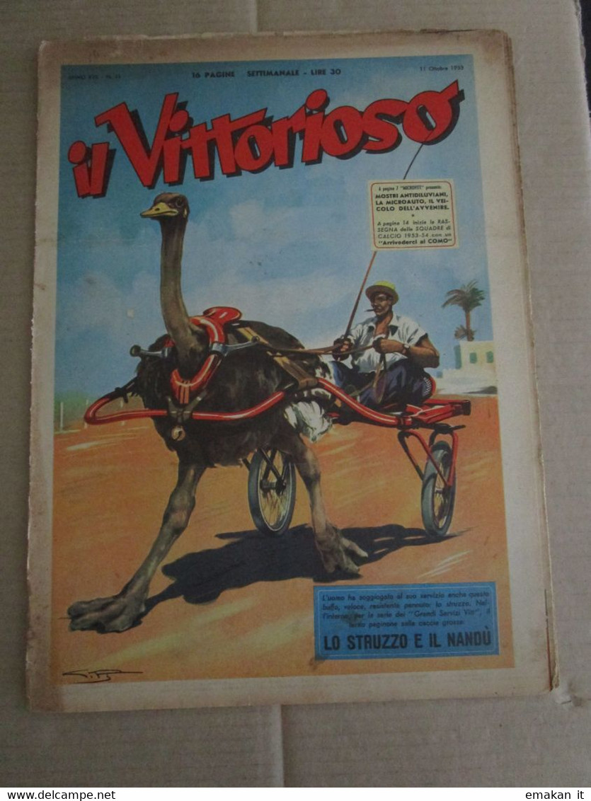 # IL VITTORIOSO N 41 / 1953 MOLTI ALTRI NUMERI DISPONIBILI - First Editions