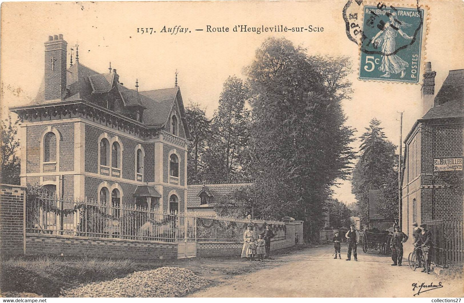 76-AUFFAY- ROUTE D'HEUGLEVILLE-SUR-SCIE - Auffay