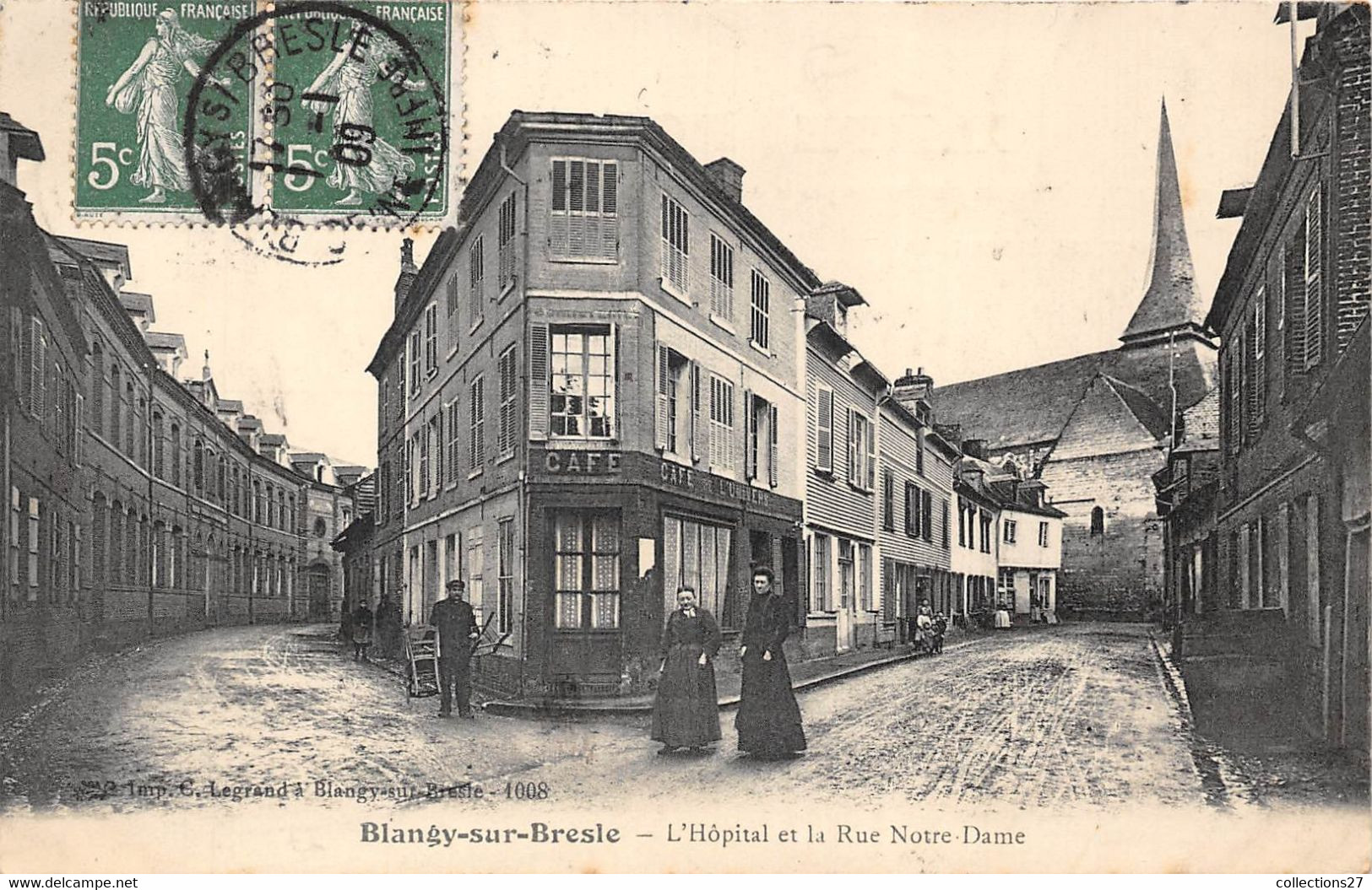 76-BLANGY-SUR-BRESLE- L'HÔPITAL ET LA RUE NOTRE-DAME - Blangy-sur-Bresle