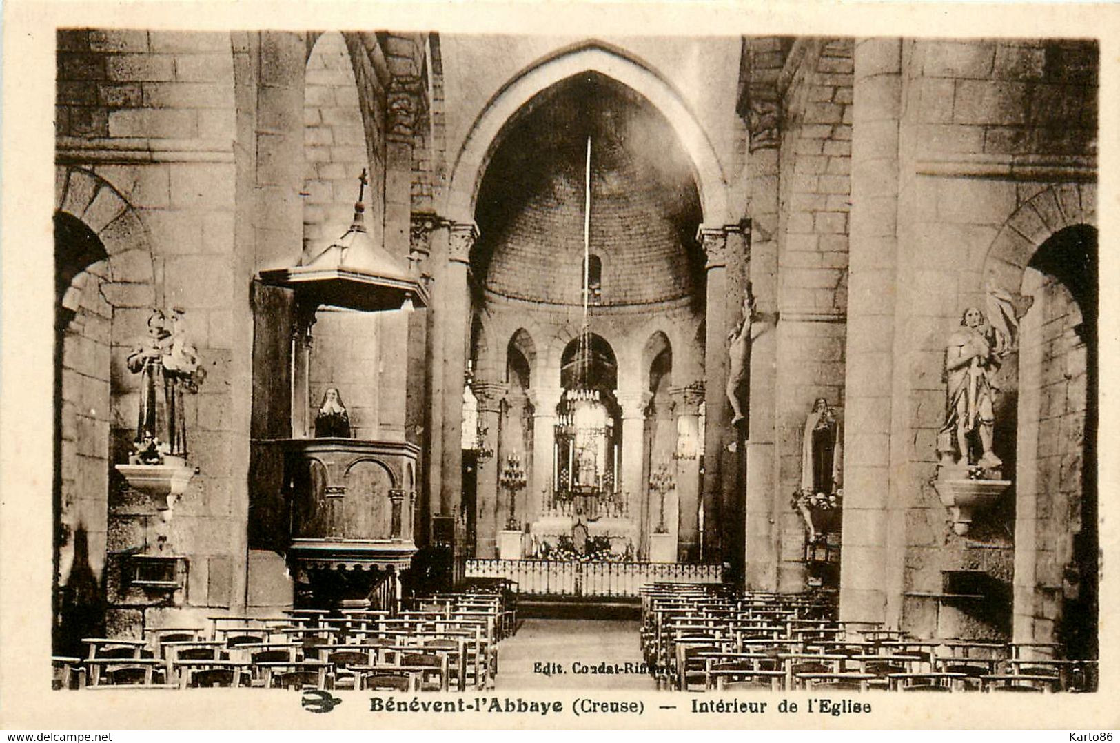 Bénévent L'abbaye * Intérieur De L'église - Benevent L'Abbaye