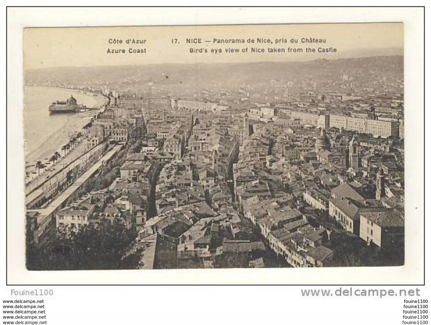 Carte De Nice  Panorama De Nice Pris Du Château - Multi-vues, Vues Panoramiques