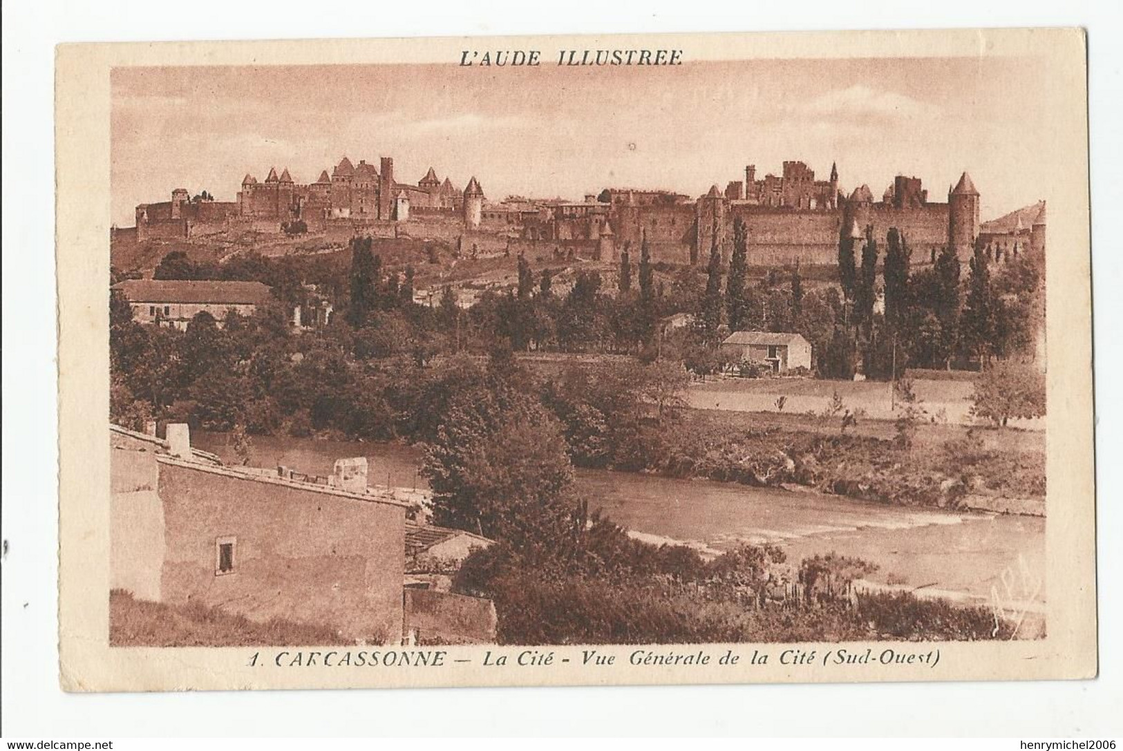 11 Carcassonne La Cité Vue Coté Ouest 1934 De L'aude Illustrée - Carcassonne