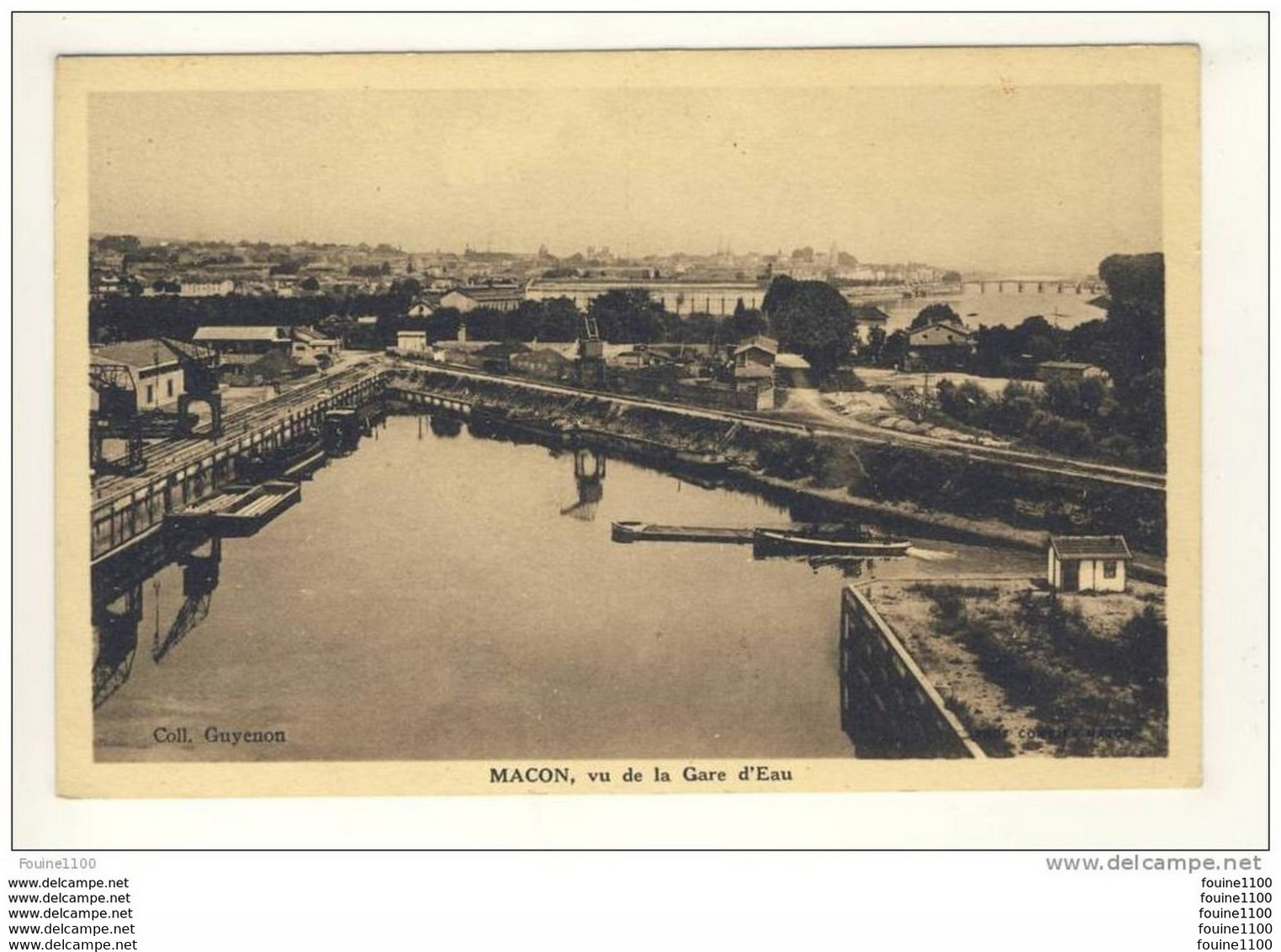 Carte De MACON La Gare D' Eau ( Peu Courante ) ( Recto Verso ) - Macon