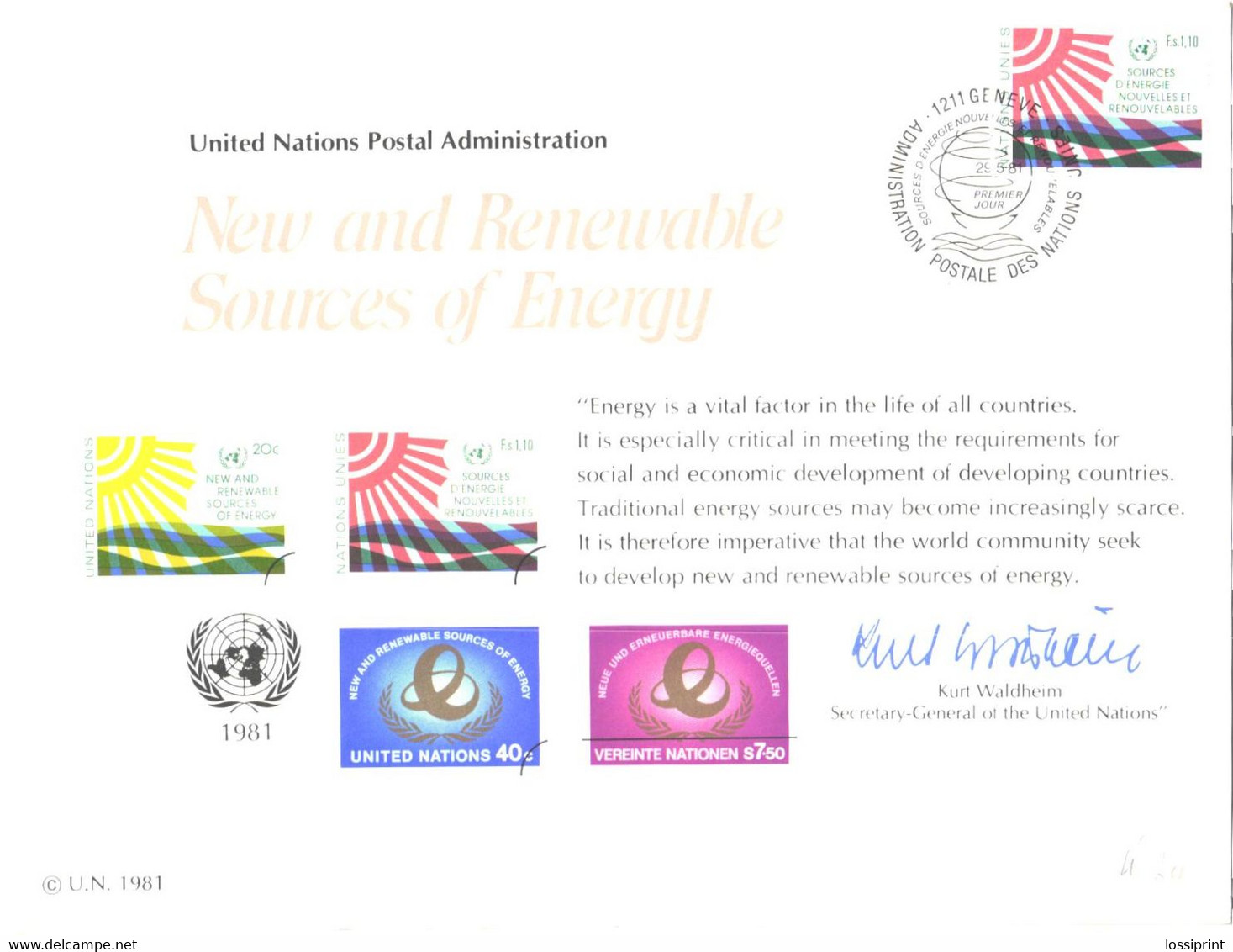 United Nation:New And Renewable Sources Of Energy, 1981 - Cartes-maximum