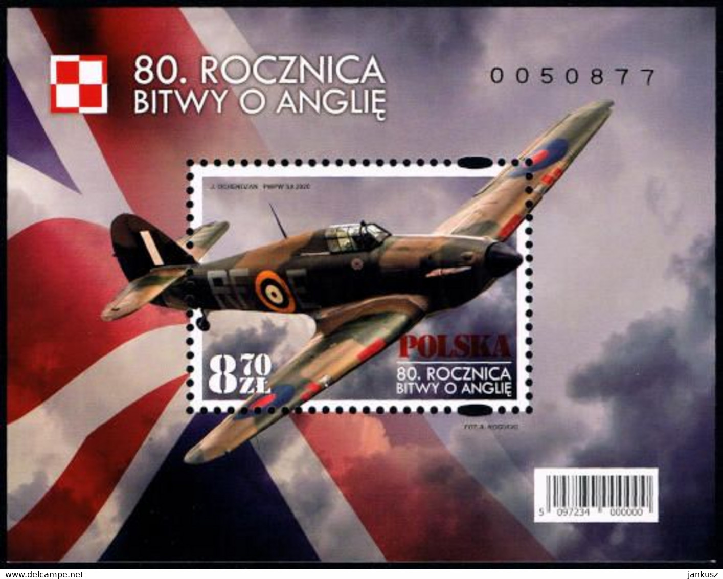 Poland 2020 Fi BLOK 350 Mi BLOCK 301 80th Anniversary Of The Battle Of England - Unused Stamps