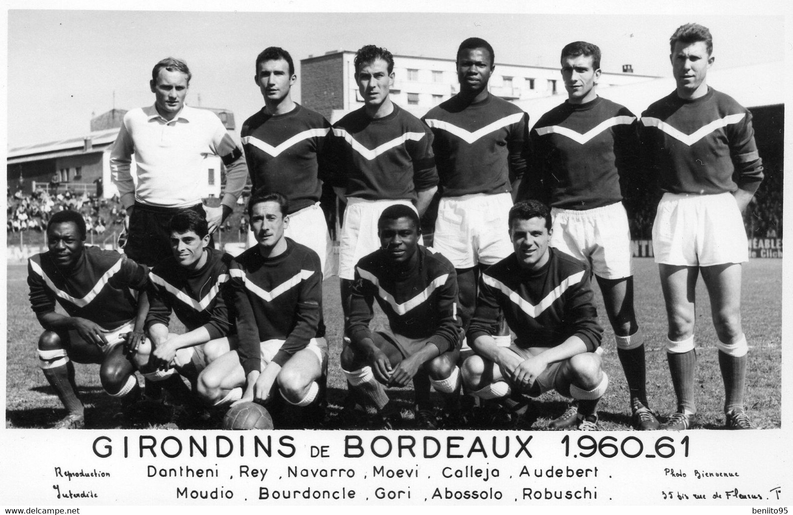 CP De L'équipe 1ère De Football Des GIRONDINS De BORDEAUX 1960-61. - Bordeaux