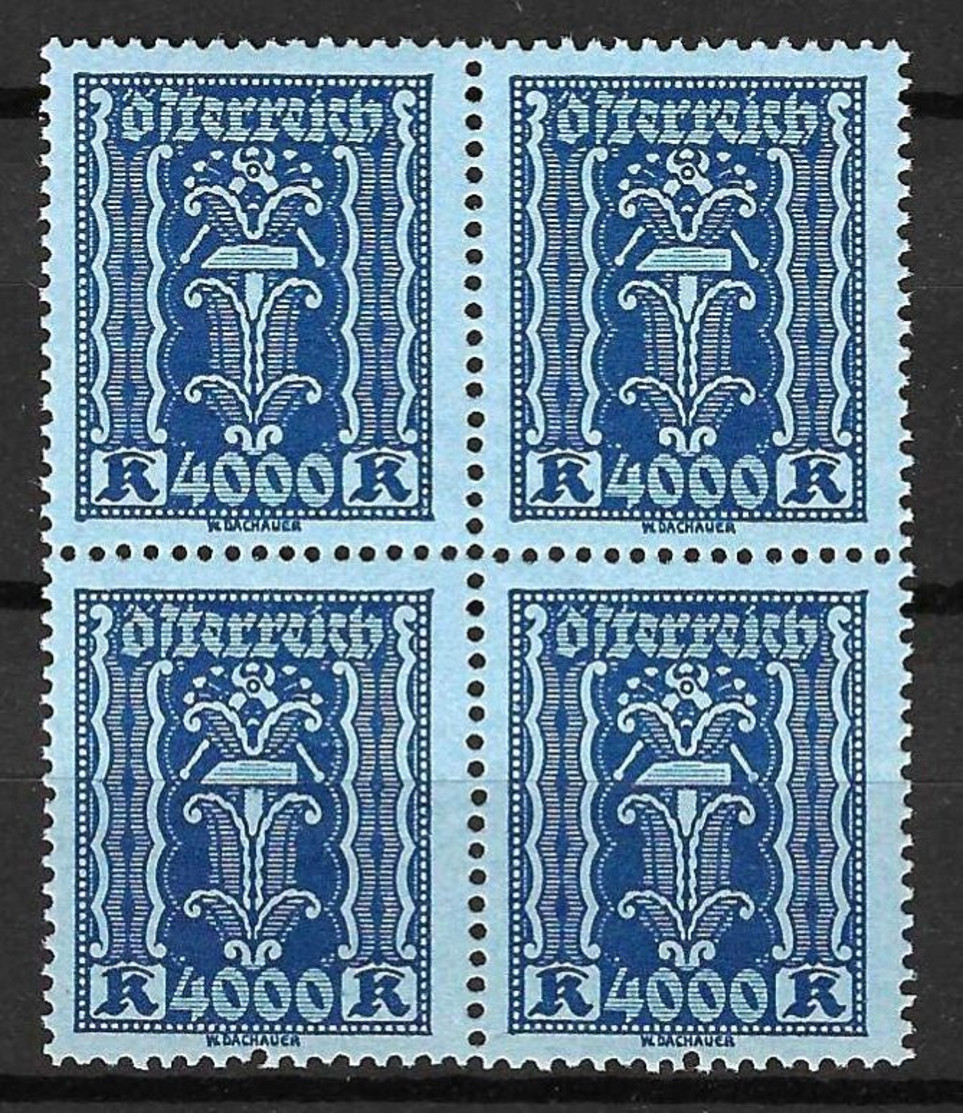 Autriche YT N° 322 En Bloc De Quatre Neufs ** MNH. TB. A Saisir! - Unused Stamps