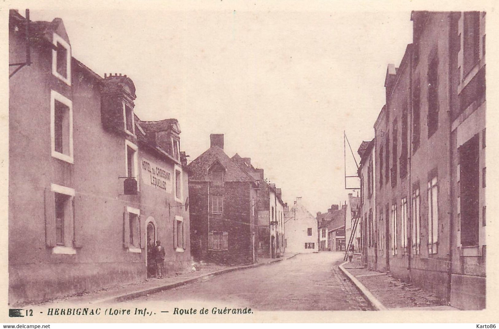 Herbignac * Débit De Tabac Tabacs Hôtel Du Croissant LEQUELLEC , Route De Guérande - Herbignac