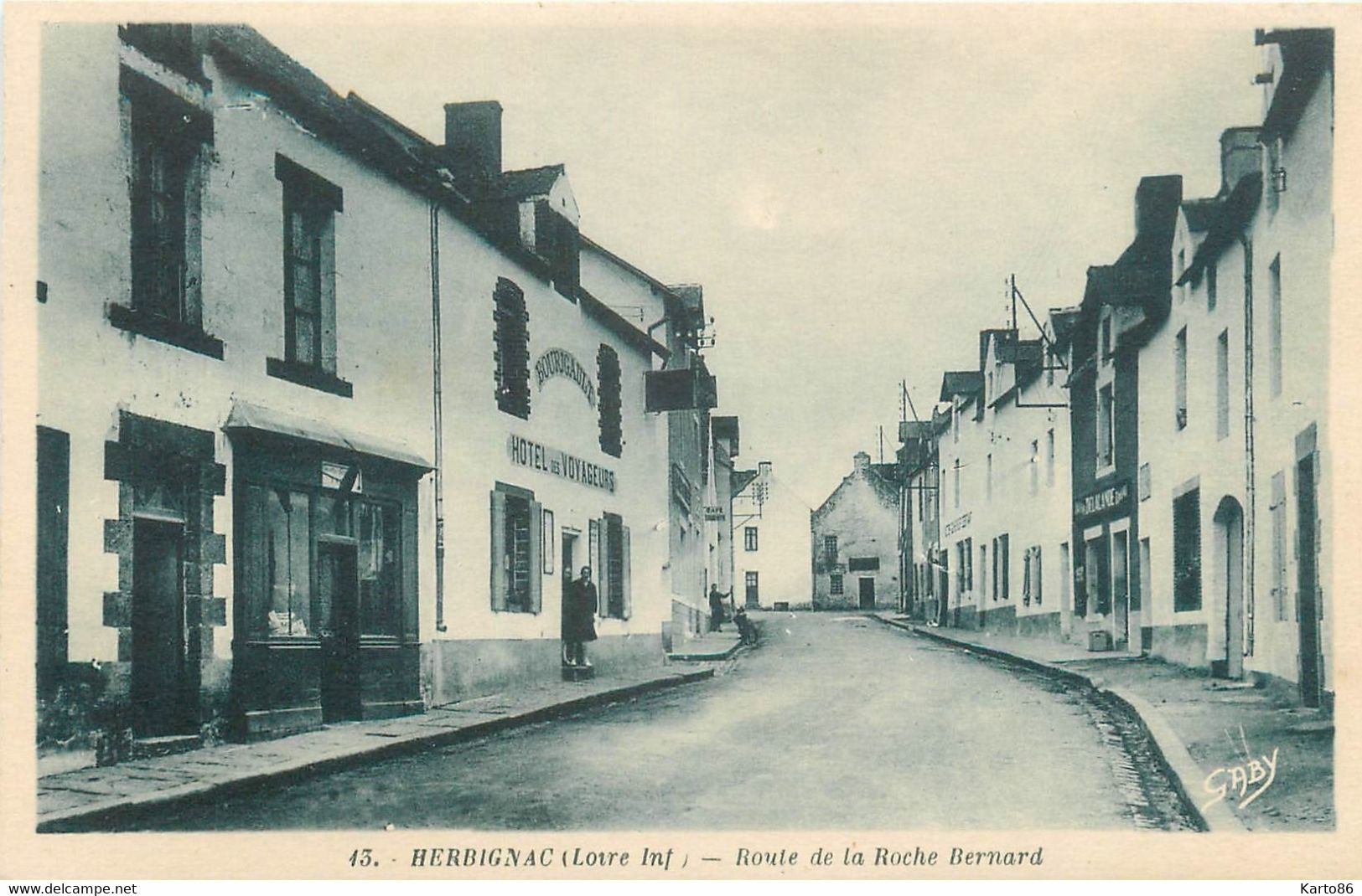 Herbignac * Débit De Tabac Tabacs Hôtel Des Voyageurs BOURIGAULT , Route De La Roche Bernard - Herbignac