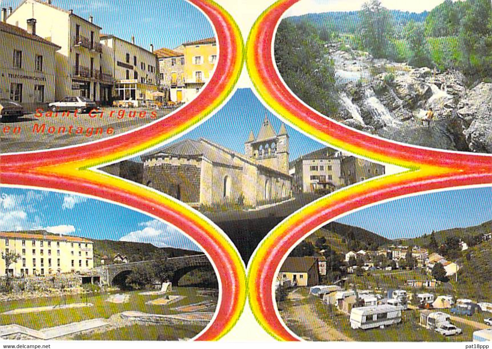 ** Lot De 2 Cartes ** 07 - ST CIRGUES En MONTAGNE : Multivues - CPSM CPM Dentelée Village (1.950 H ) GF - Ardèche - Other & Unclassified