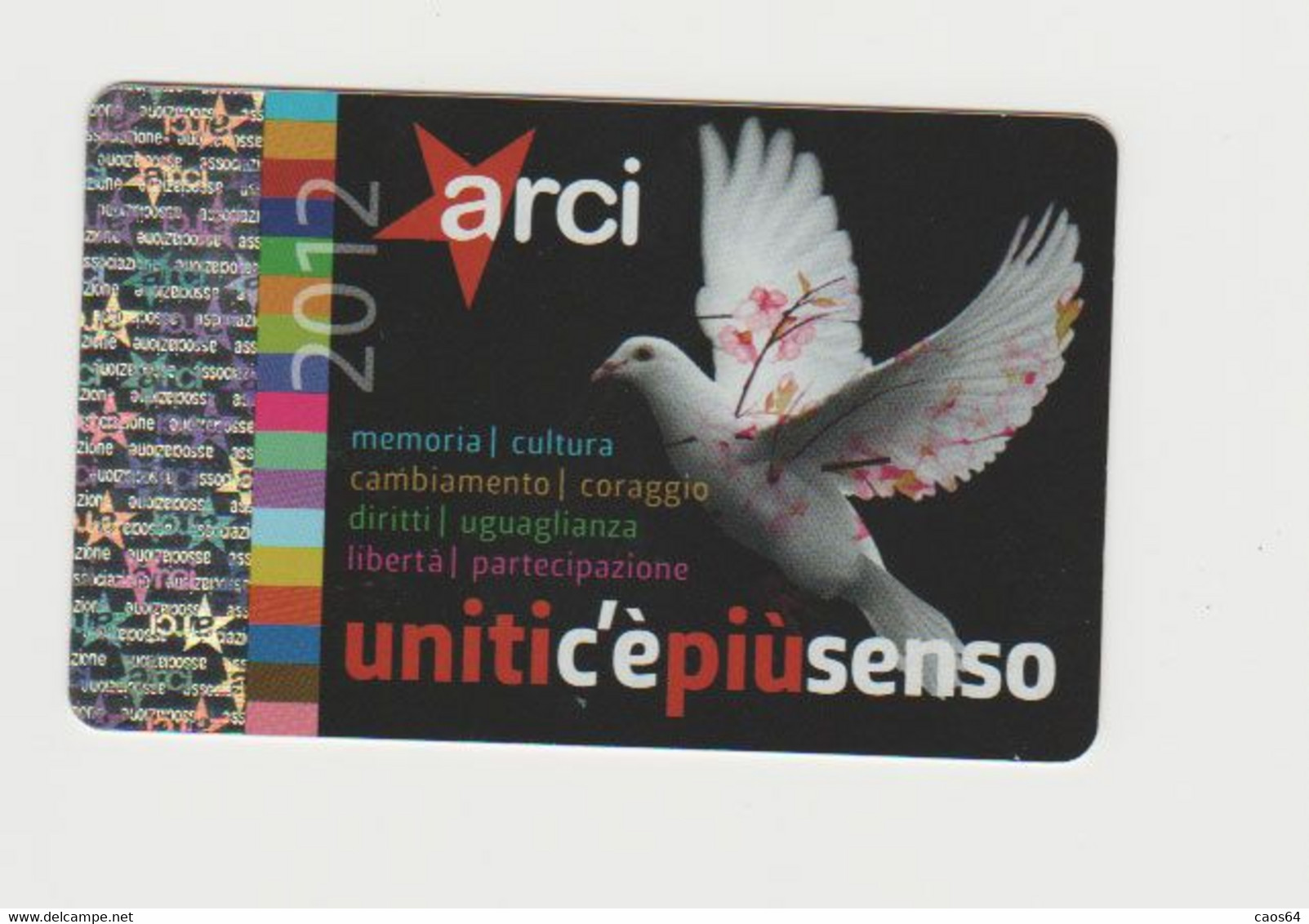 Tessera Arci 2012 - Cartes De Membre