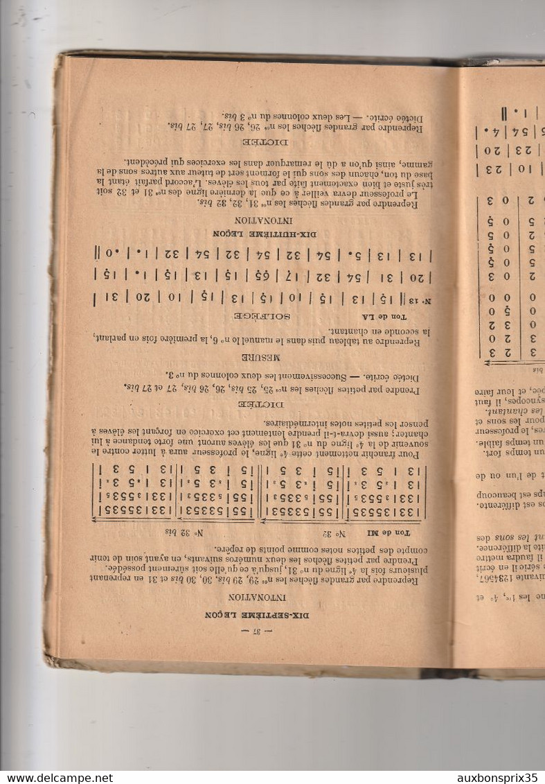 MUSIQUE VOCALE DES ECOLES PRIMAIRES - METHODE GALIN PARIS CHEVE - JANVIER 1892 - 6-12 Anni