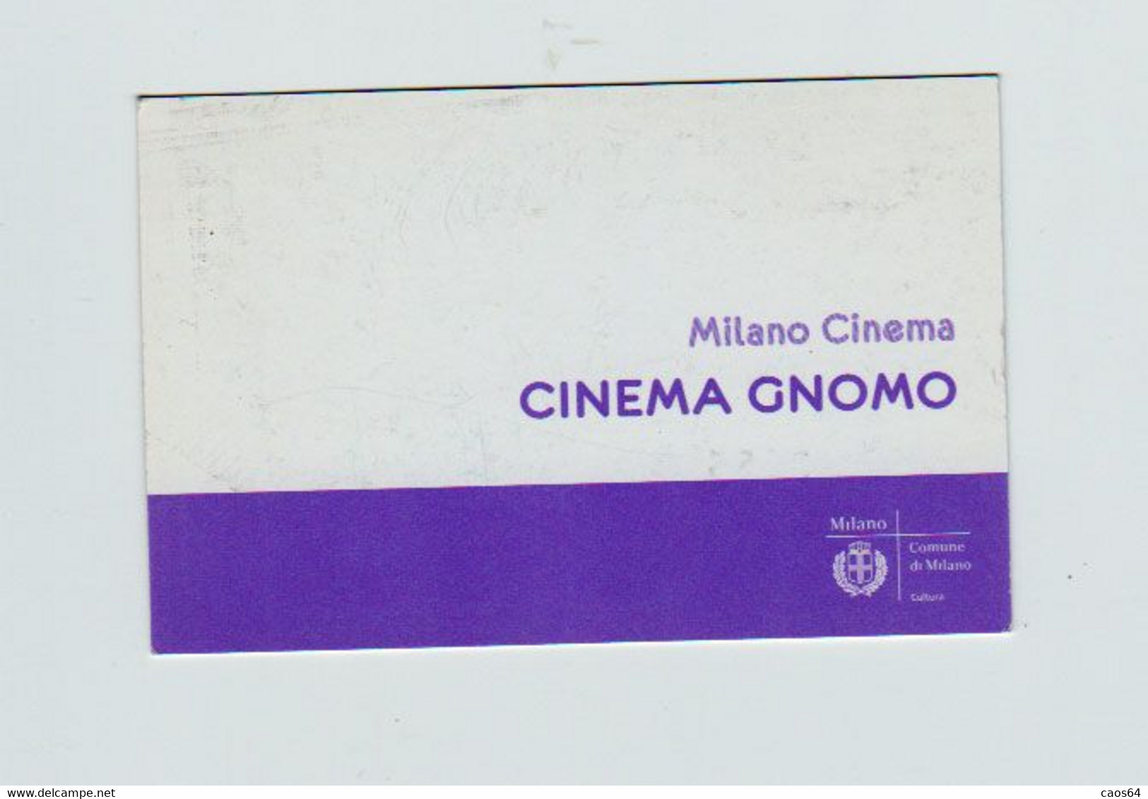 Tessera Milano Cinema Gnomo 2010 - Cartes De Membre