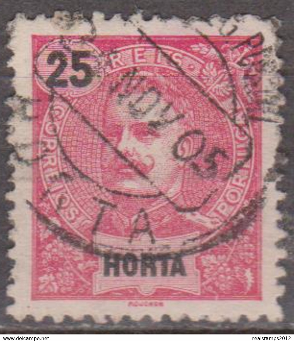 HORTA (Açores) - 1898-1905,  D. Carlos I. Novas Cores E Valores.  25 R.    D. 11 3/4 X 12  (o)  MUNDIFIL   Nº 28 - Horta