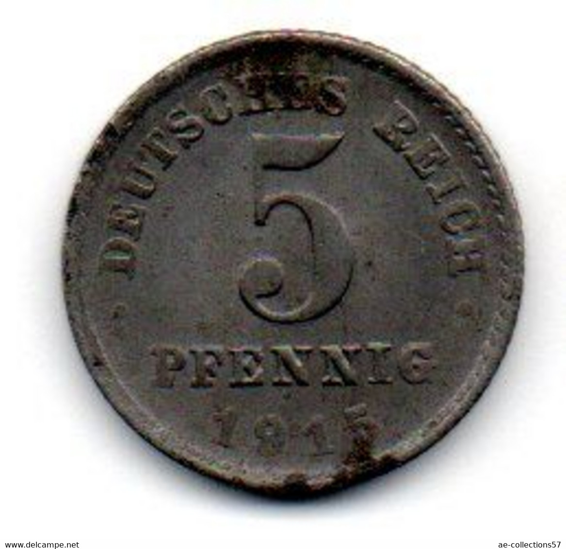 Allemagne -  5 Pfennig 1915 D TB+ - 5 Pfennig