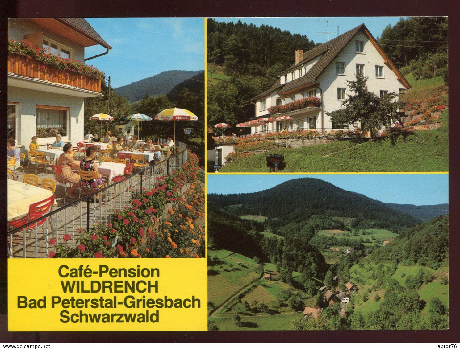 CPM Neuve Allemagne BAD GRIESBACH Im Schwarzwald Café Pension " Wildrench " Multi Vues - Bad Peterstal-Griesbach