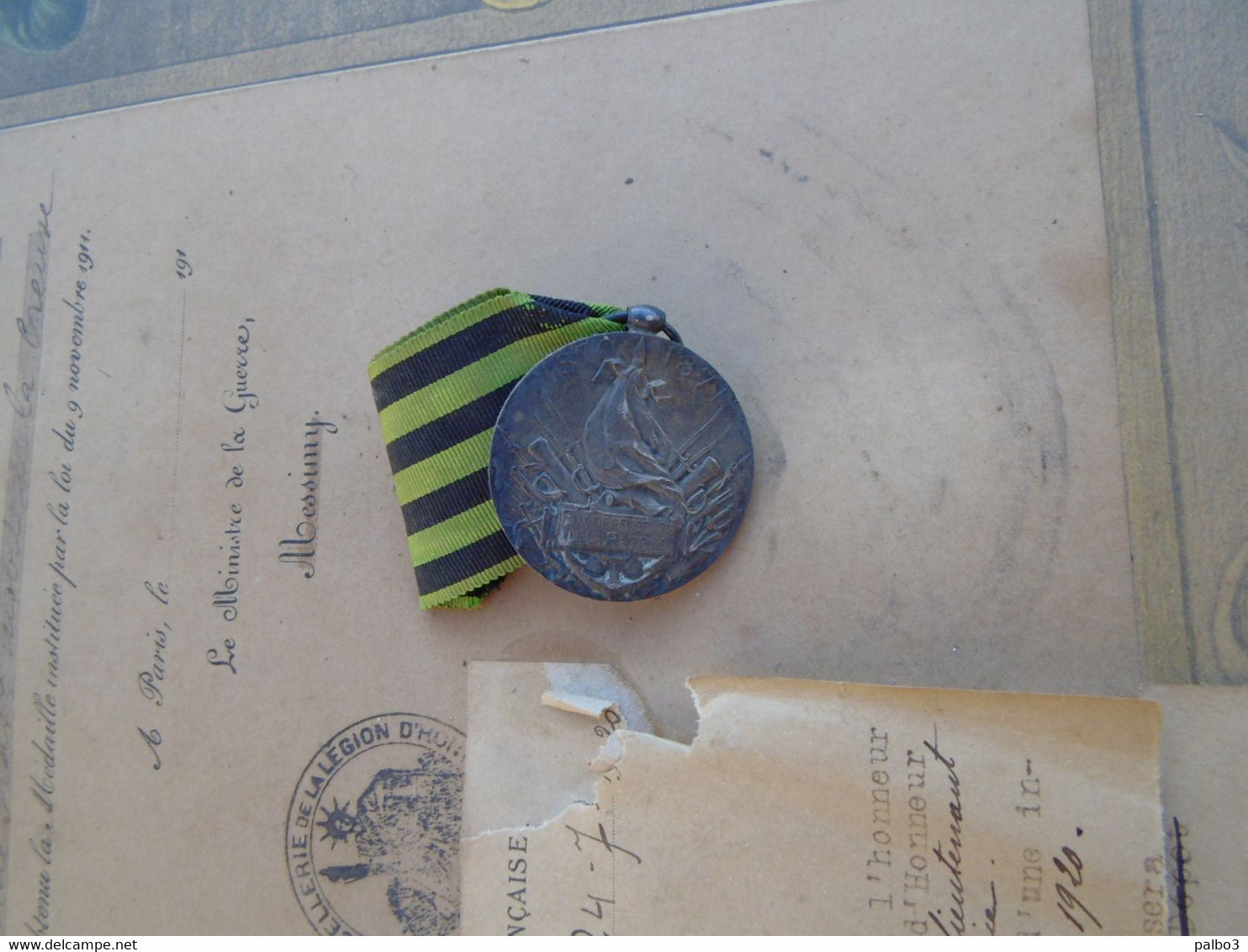 Diplome + Medaille Gros Module Commemorative de la Guerre de 1870 Garde Nationale Mobile de la Creuse
