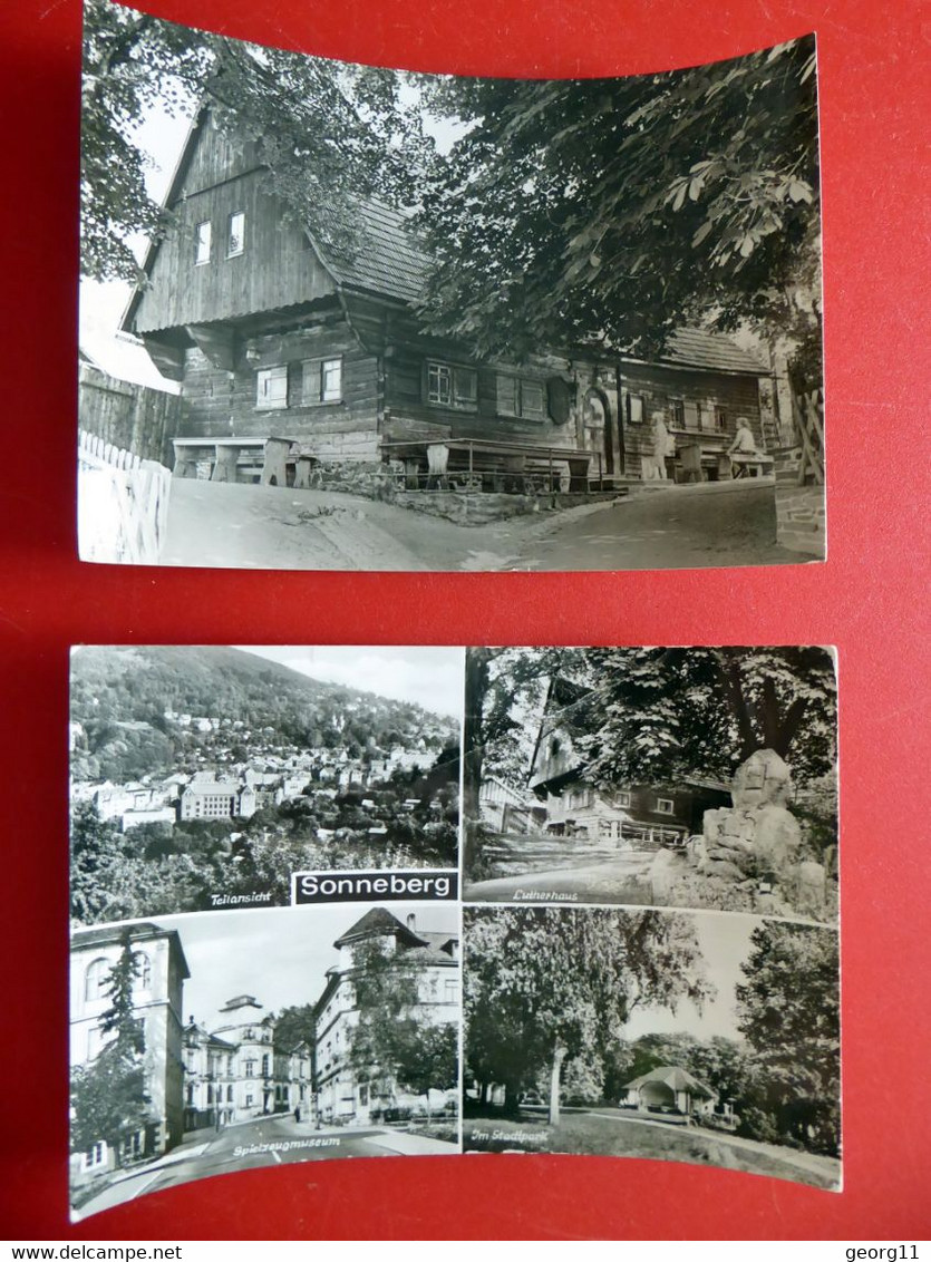 2 X Sonneberg - Lutherhaus - Spielzeugmuseum - Echt Foto -  DDR 1974, 1981 - Thüringen - Sonneberg