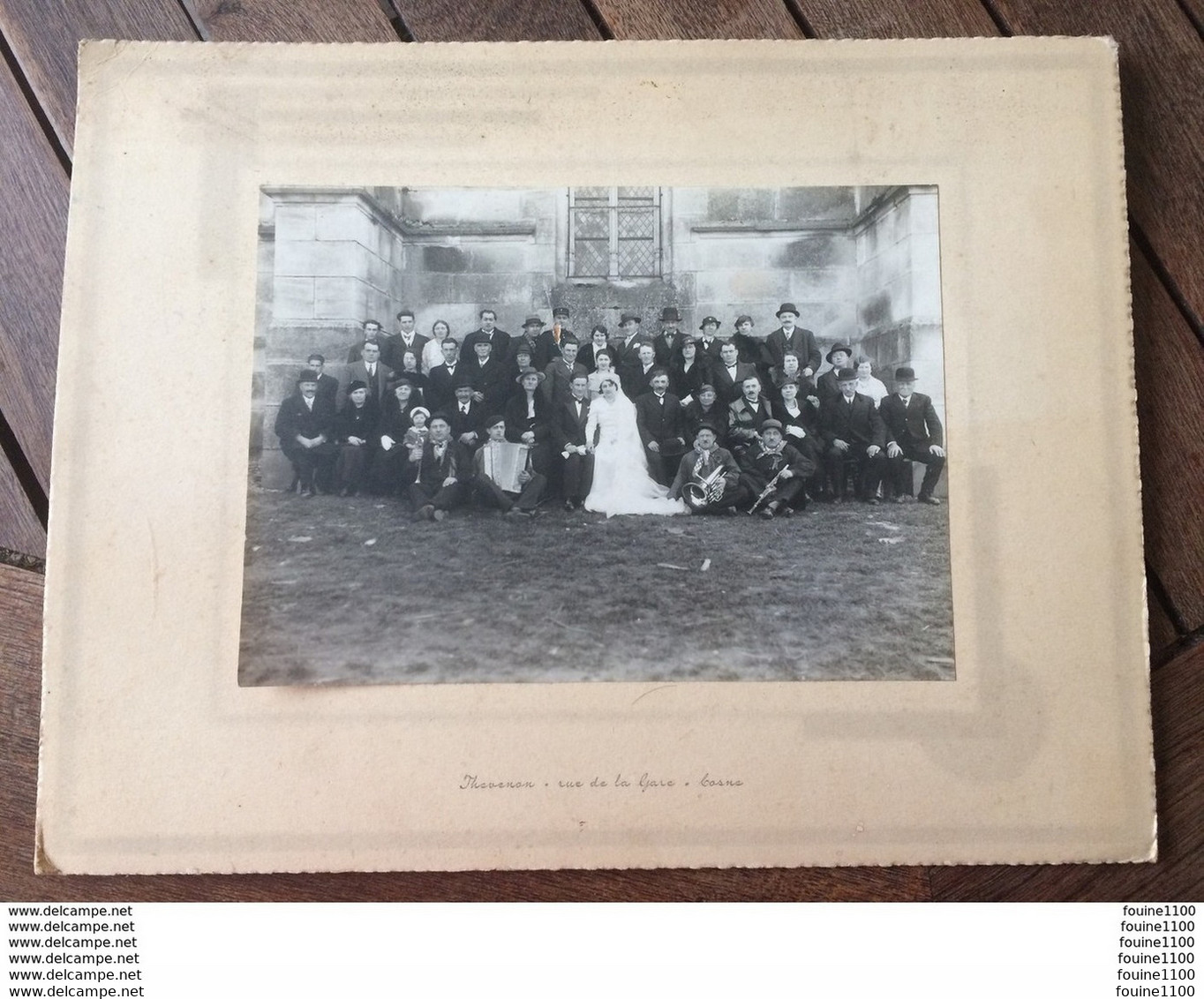 Photo ( Sur Support Cartonné ) De Mariage  Photographe THEVENON  à  COSNE SUR LOIRE 58 Nièvre à Identifier - Personas Anónimos