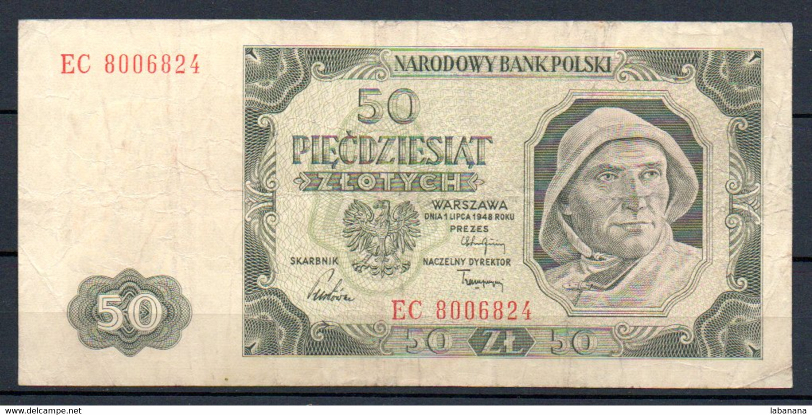 329-Pologne 50 Zlotych 1948 EC800 - Poland