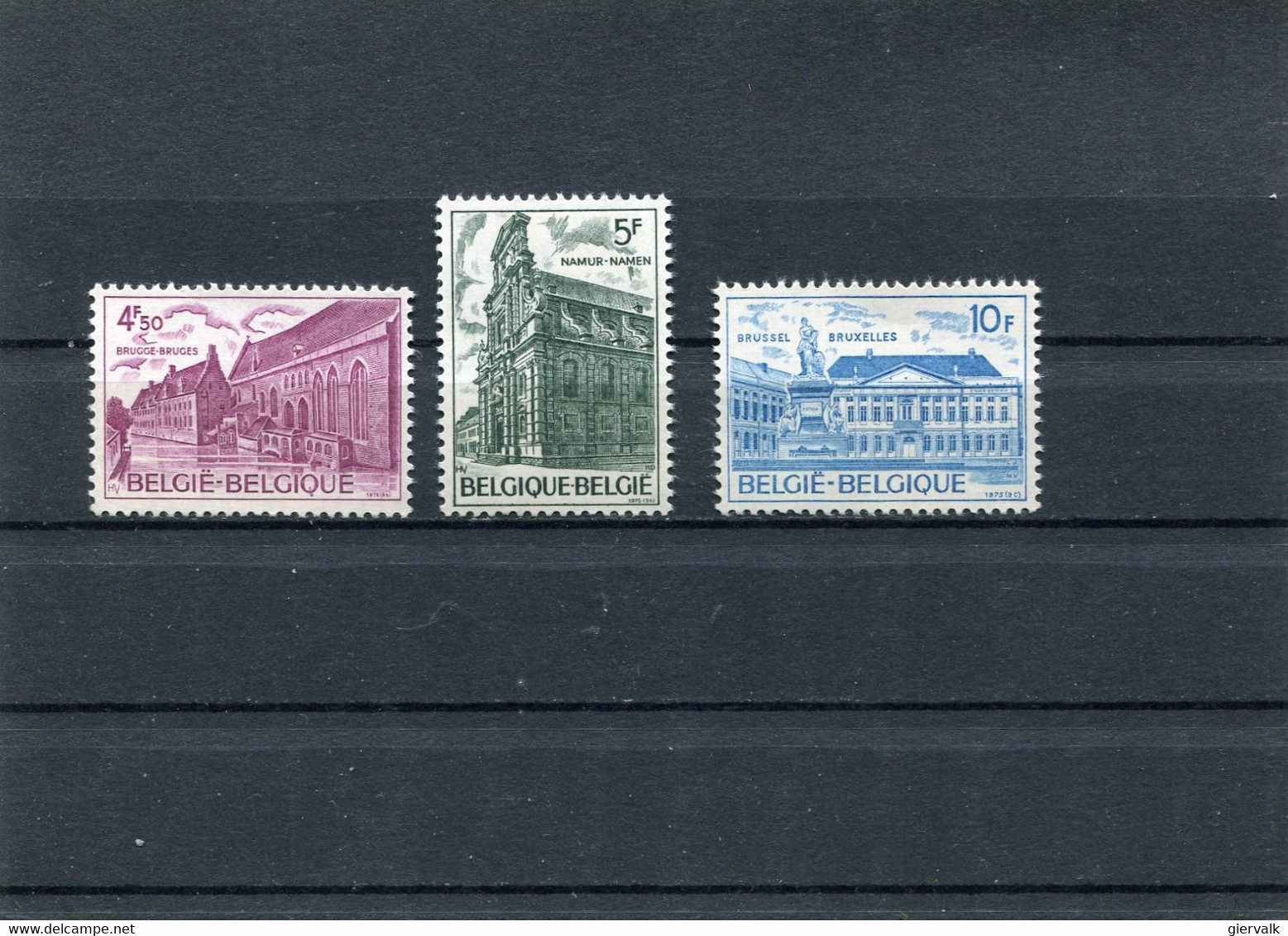 BELGIUM 1975 BUILDINGS.MNH. - Autres & Non Classés