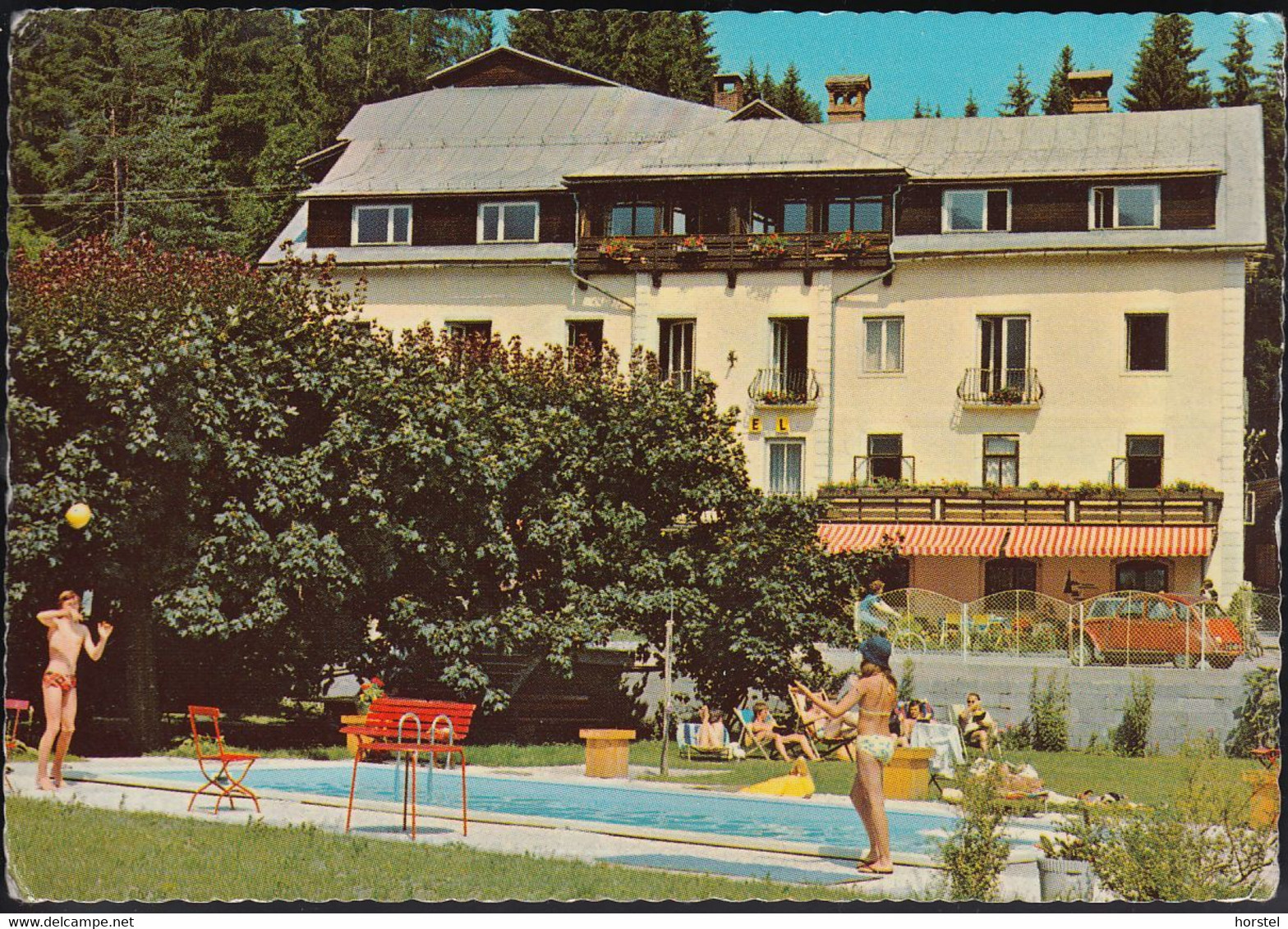 Austria - 9640 Kötschach-Mauthen - Hotel Kürschner - Schwimmingpool - Car - Citröen 2CV - Lesachtal