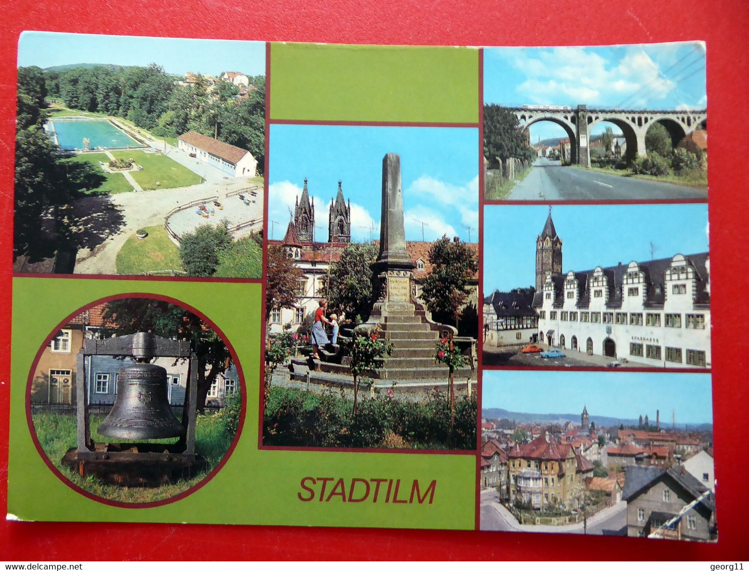 Stadtilm - Glocke - Viadukt - Rathaus - DDR 1982 - Thüringen - Stadtilm