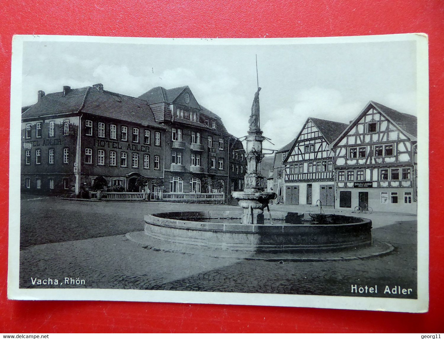 Vacha - Hotel Adler - Brunnen - Rhön - 1936 - Kleinformat - Thüringen - BM Deutsches Reich - Vacha